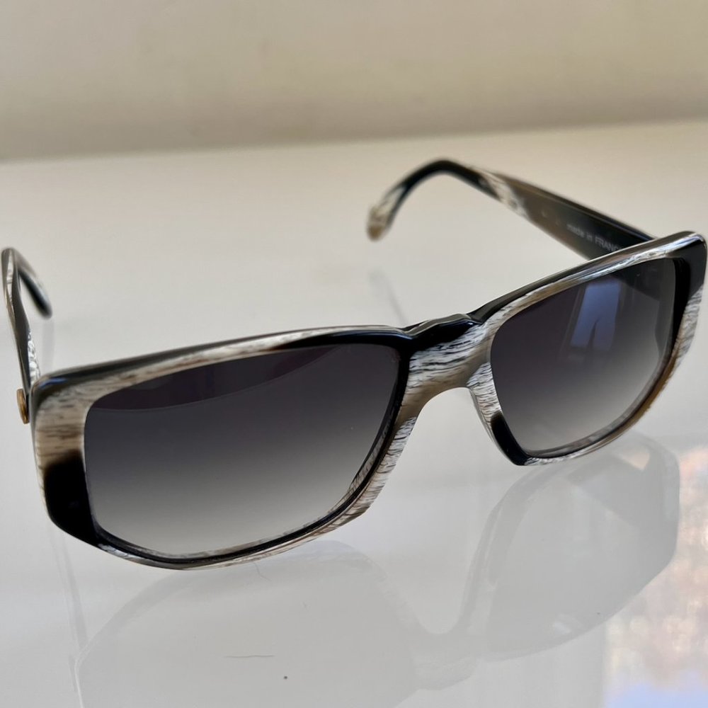 Vintage Black and Grey tortoise YSL Sunglasses